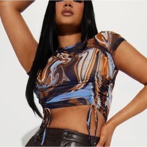 Fashion Nova- Mesh Top, SIZE: S